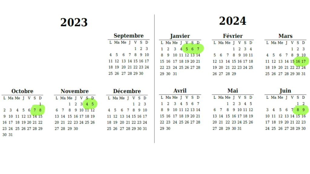 Dates stages saison 20232024 Institut Français du Kinomichi